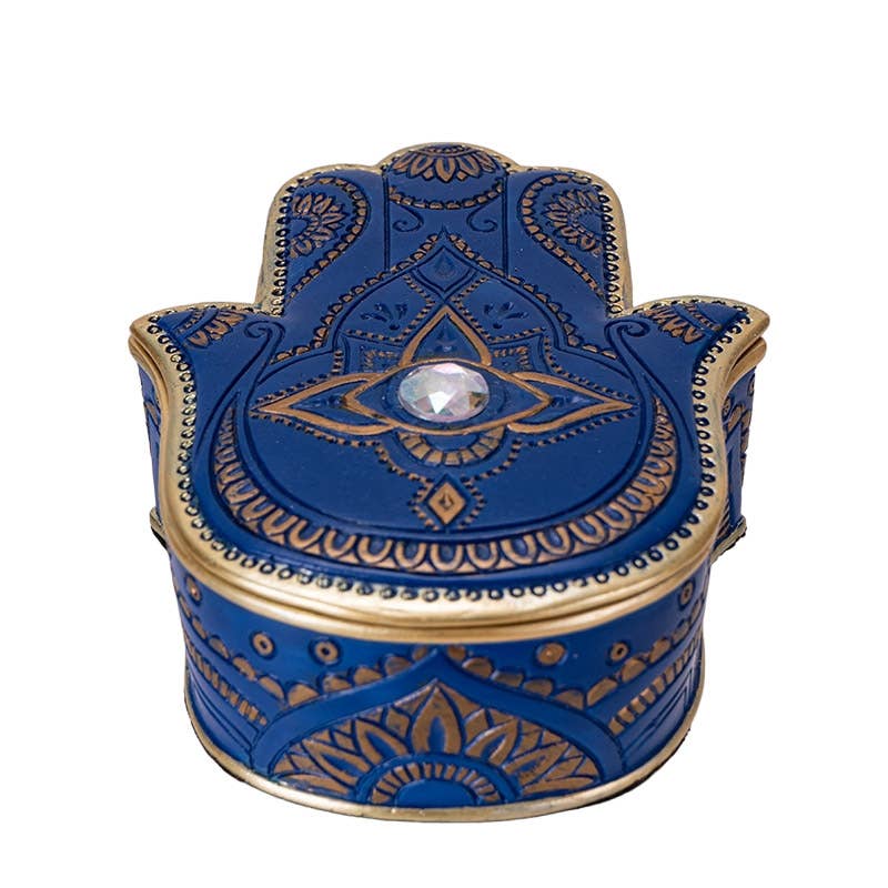 Hamsa Evil Eye Decorative Trinket Box