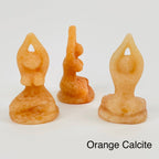 Crystal Gemstone Meditating Goddess - You Choose Stone: Rose Quartz