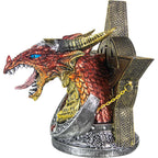 Polyresin Backflow Incense Burner-Dragon Head Pentacle & Gem