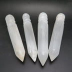 Crystal Selenite Massage Wand -Spiral Twist (RK5-48): 1 piece