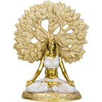 Polyresin Statue Yoga Lady w/Tree of Life (Each): Yoga Lady with Tree of Life