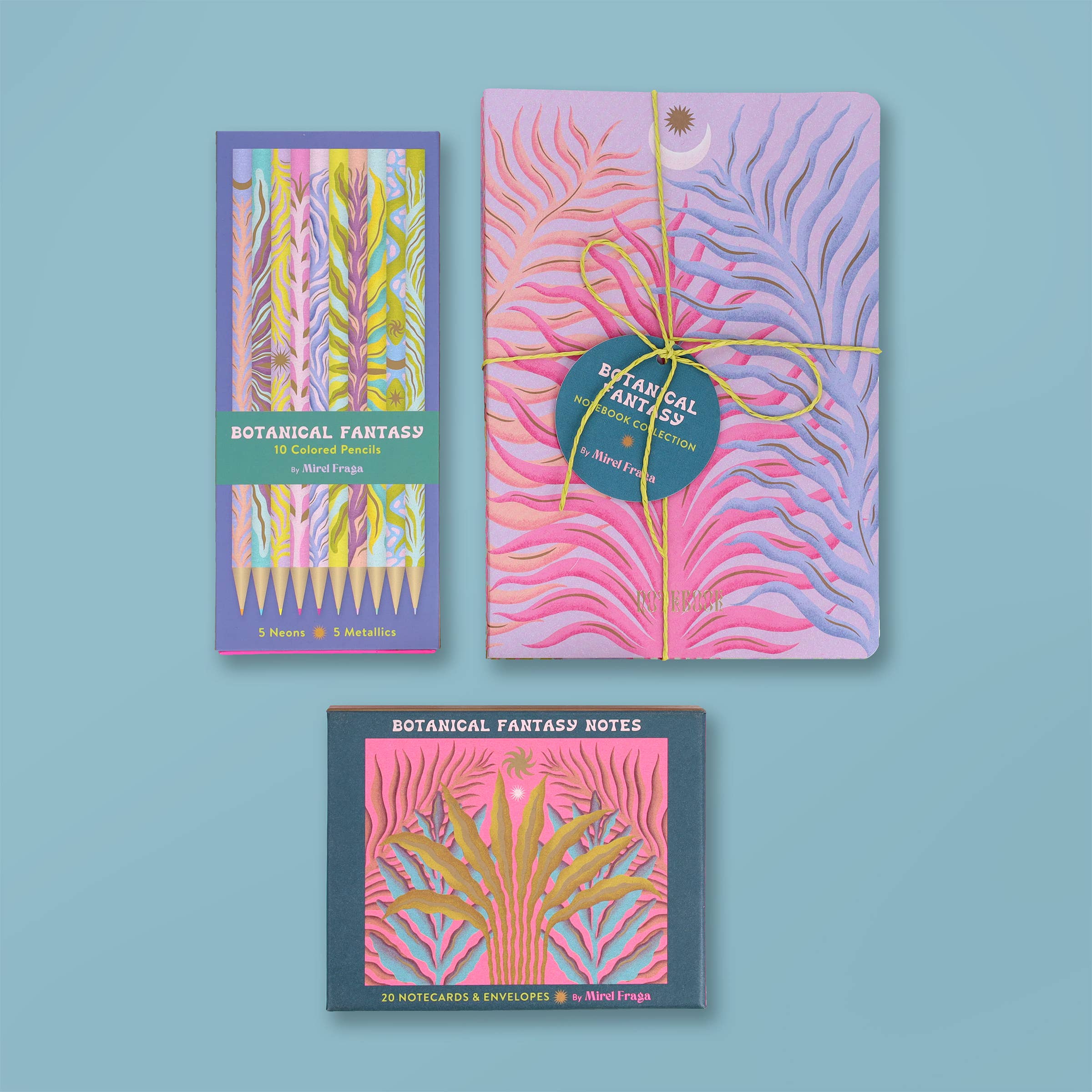 Botanical Fantasy: 10 Colored Pencils