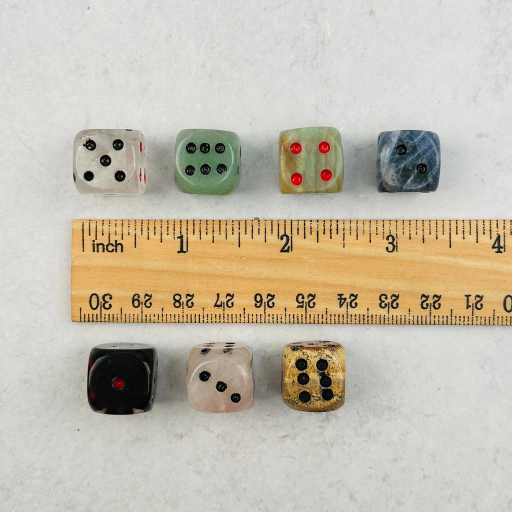 Crystal Gemstone Dice - YOU CHOOSE STONE -: Crystal Quartz