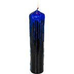 Dripping Colors Pillar Candle - Black/Blue (Each): Black/Blue