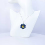 Gemstone Pendant Faceted Hexagon Seed of Life - Lapis (Each): Lapis