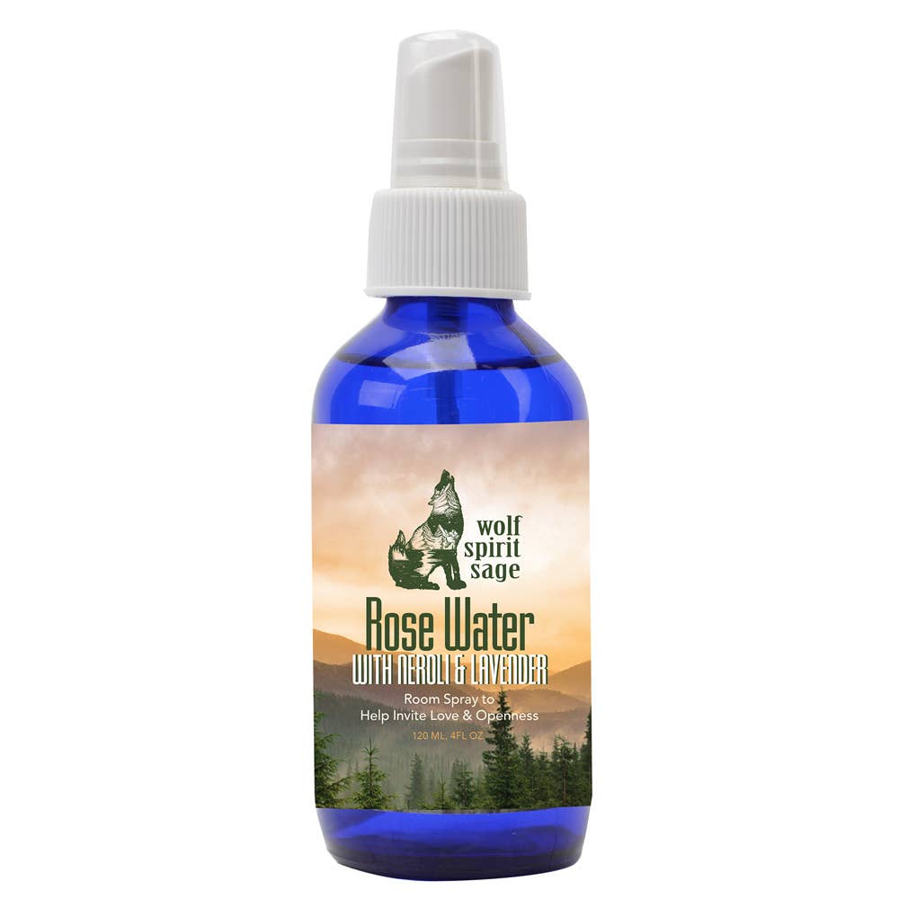 Wolf Spirit Sage Spray--Blessed Rose Water Spray