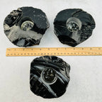Crystal Obsidian Votive Tea Light Candle Holder