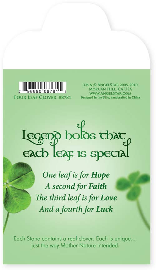Four Leaf Clover Stone 36pc Prepack