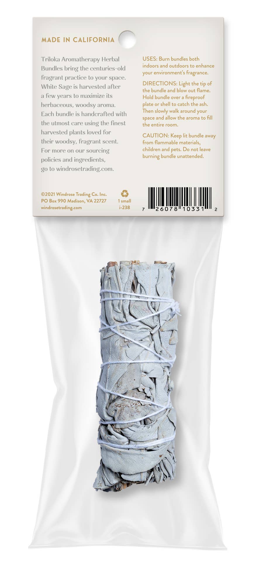 Triloka White Sage - Small Herbal Bundle