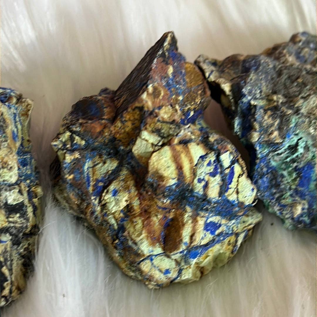 Raw Azurite Malachite healing stone: Big