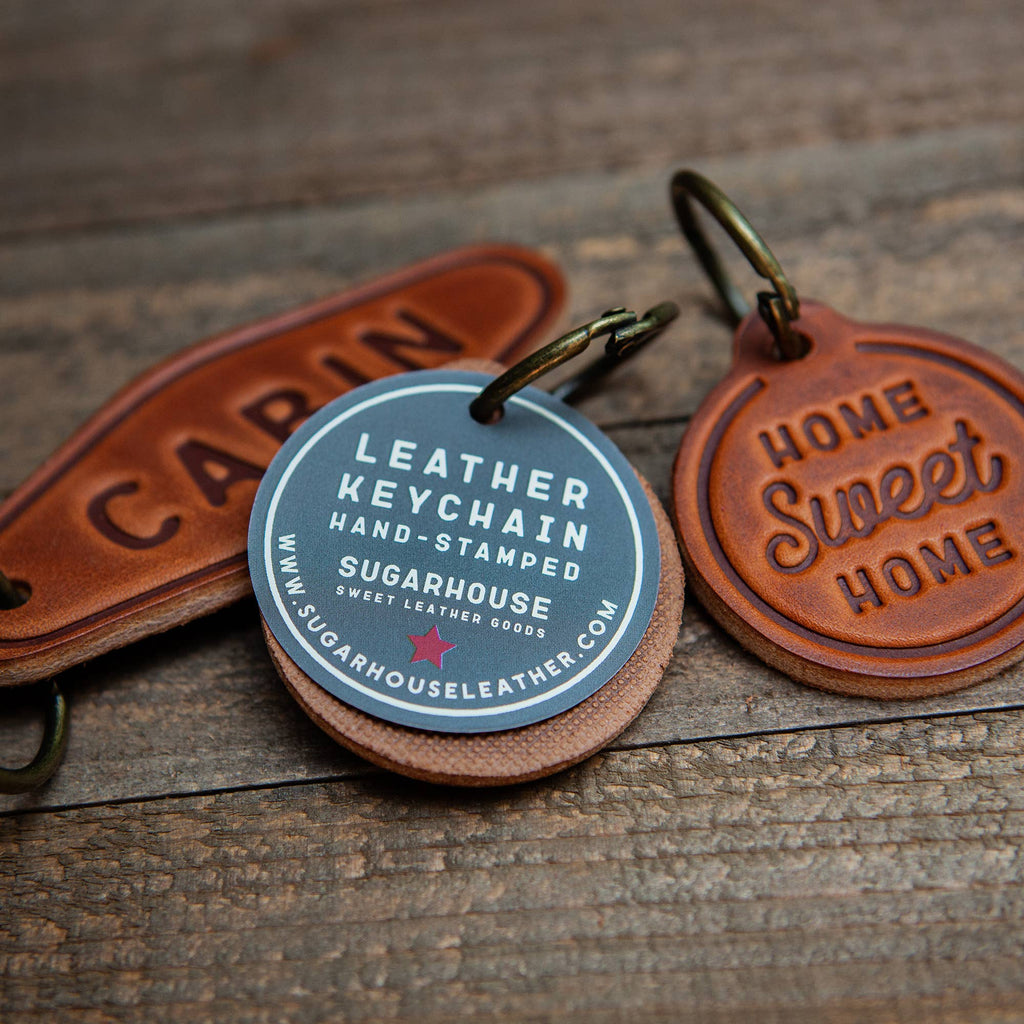 Sedona Arizona Leather Keychain Motel Style