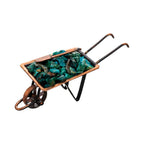 Crystal Chip Wheelbarrow.: Chrysocolla