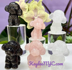 6cm Natural mix Crystal Toy Poodle Healing Energy