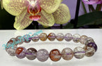 8mm Natural Super 7 Crystal Healing Stretch Bracelet 7.5"