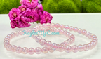 Aura Rose Quartz 6mm 7.5” Crystal Healing Stretch Bracelet