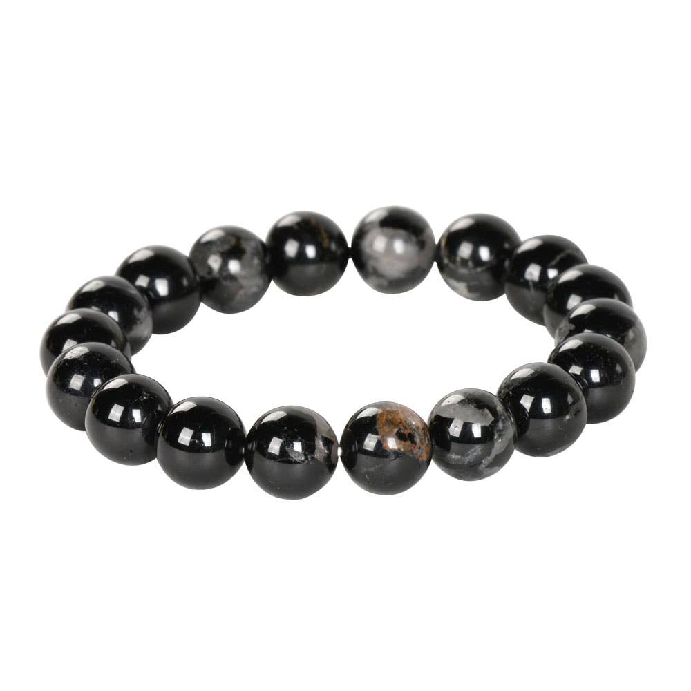 8mm Crystal Gemstone Energy Bead Stretch Bracelets: Labradorite