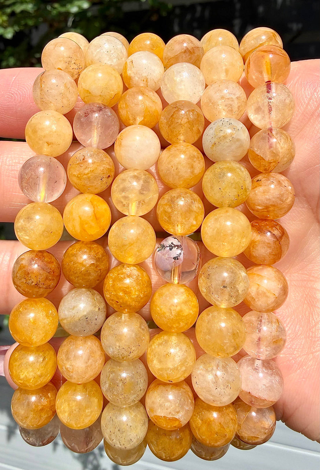 Natural Golden Healer 8mm Crystal Healing Stretch Bracelet