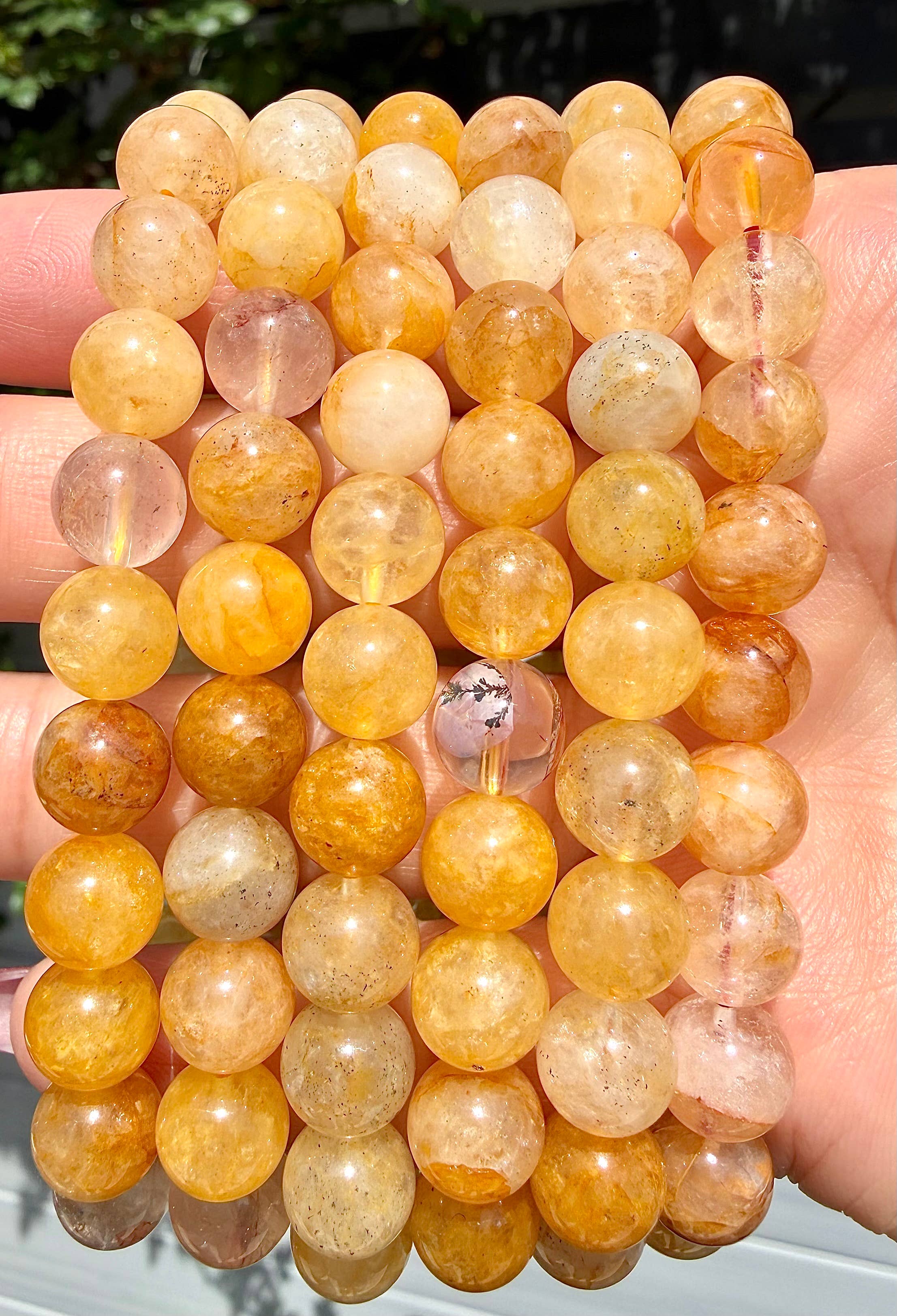 Natural Golden Healer 8mm Crystal Healing Stretch Bracelet