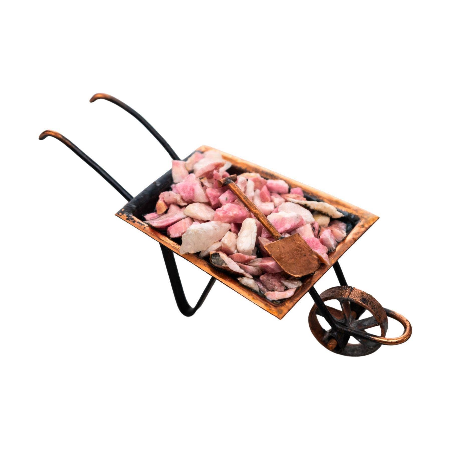 Crystal Chip Wheelbarrow.: Pink Opal
