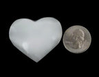 Crystal Selenite Heart Shaped Stone - 6cm