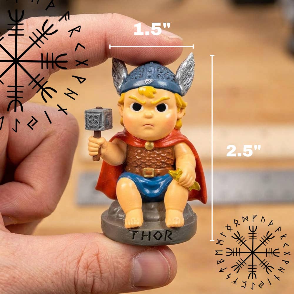 Polyresin Baby Viking Figurine - Thor (Each)