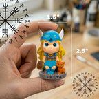 Polyresin Baby Viking Figurine - Freya (Each)