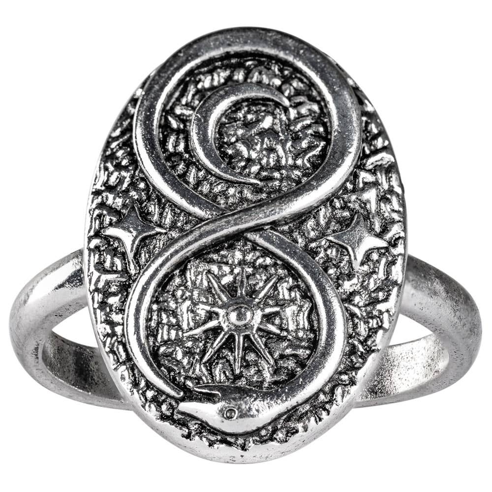 Snake, Sun & Moon Adjustable Ring