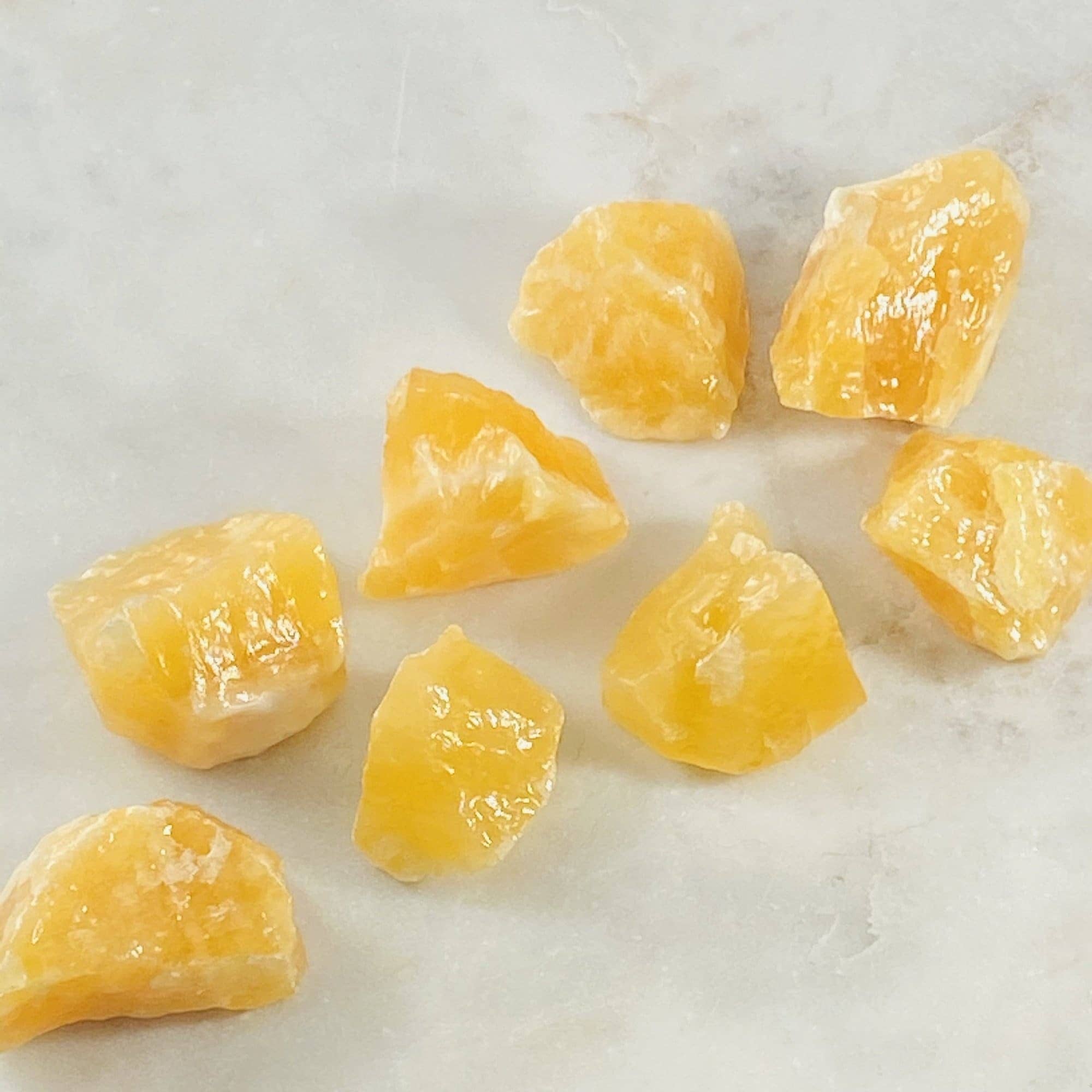 Raw Yellow Calcite stone: 2.5 in
