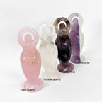 Crystal Gemstone Earth Goddess Stand - You Choose Stone: Crystal Quartz