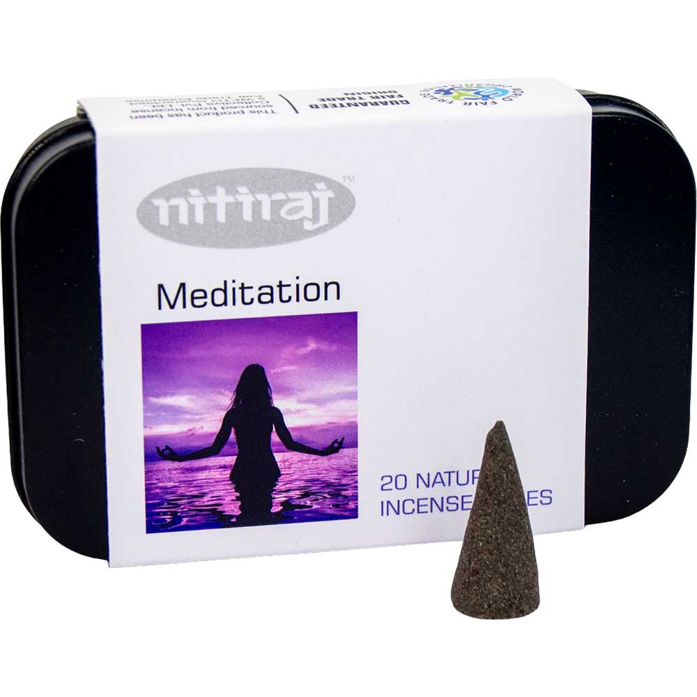 Nitiraj Natural Cones Box of 20 - Meditation