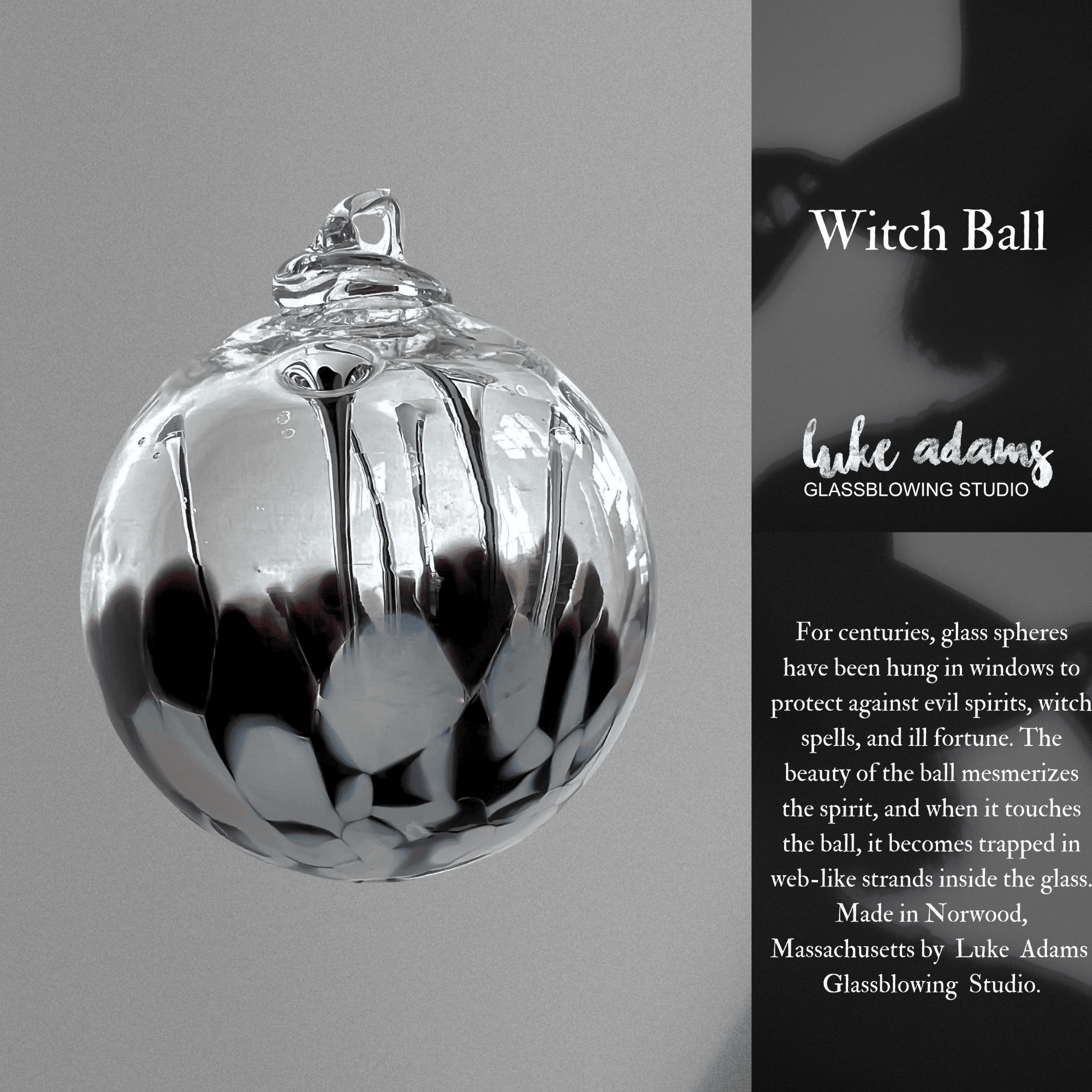 Witch Balls: A Good Luck Tradition: Large 4"