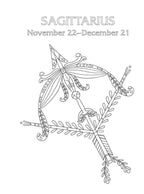 Sagittarius: Your Cosmic Coloring Book by Mecca Woods: Paperback 48 pages / English