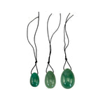 Yoni Eggs: Green Flower Jade / 4pc