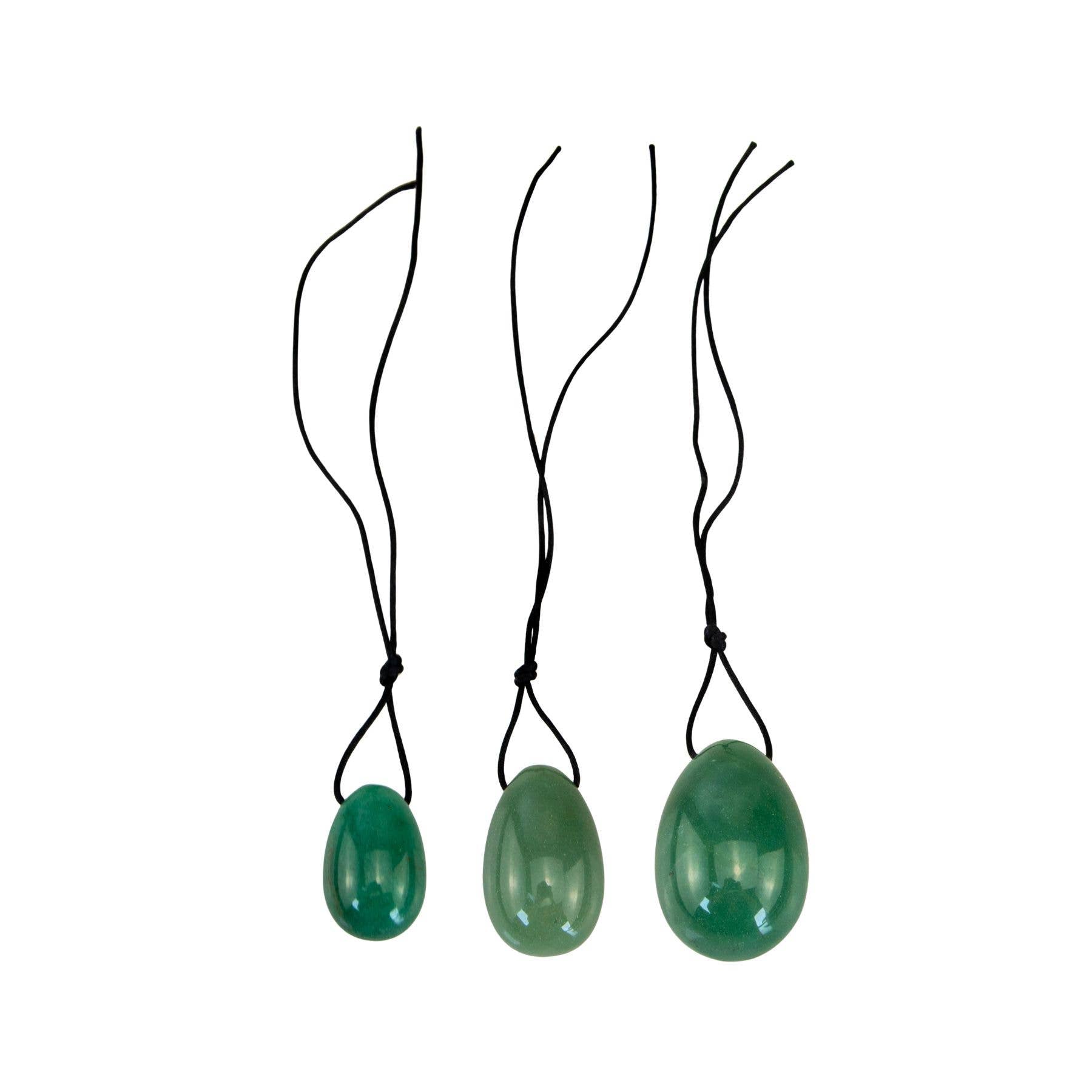 Yoni Eggs: Green Flower Jade / 4pc