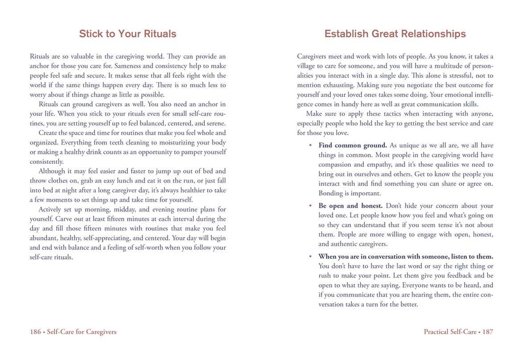 Self-Care for Caregivers by Susanne White: Hardcover 208 pages / English