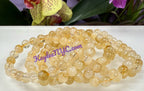 8mm Citrine Crystal Healing Stretch Bracelets 7.5" Energy