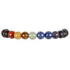 Adjustable Lava & Chakra Beaded Bracelet