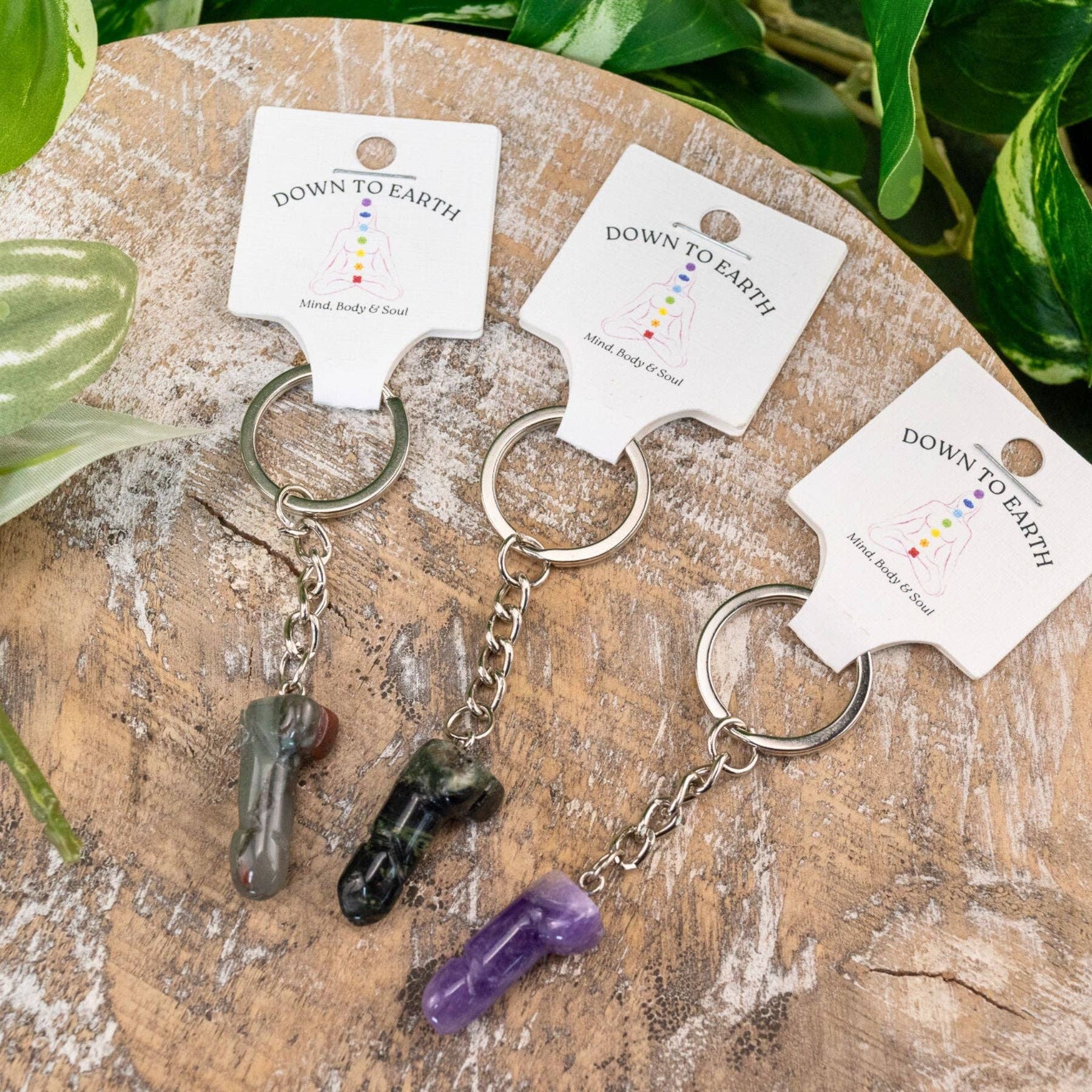 Crystal Phallus Keychain