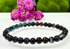 6mm Natural Onyx Crystal Healing Stretch Bracelet 7.5"