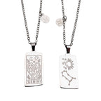 Zodiac Tarot Card & Astrology Necklace: Gold Plated / Gemini