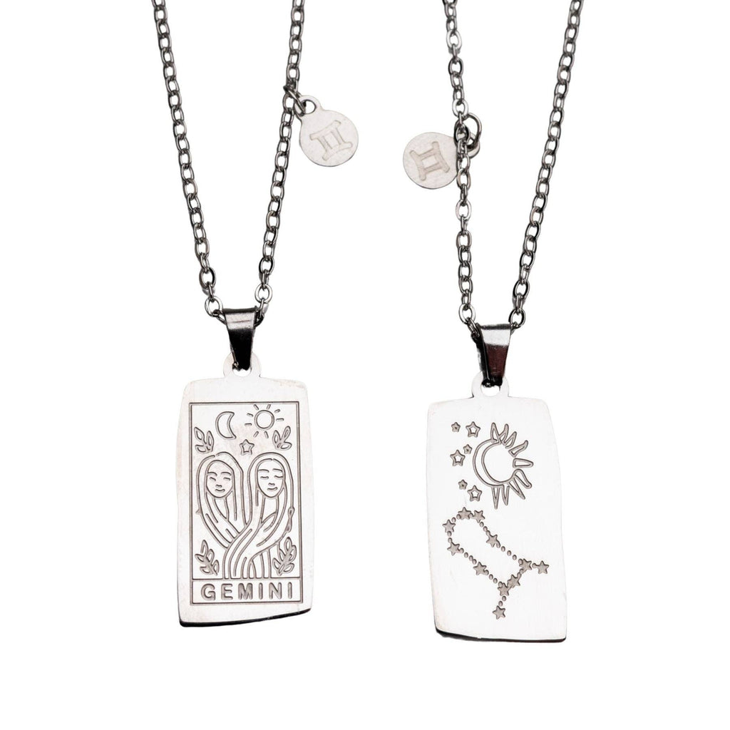 Zodiac Tarot Card & Astrology Necklace: Gold Plated / Virgo