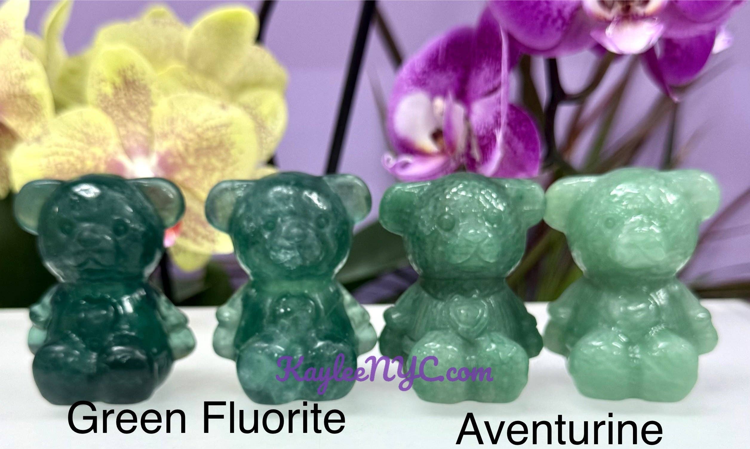 6cm Natural Crystal Teddy Bears Healing Energy