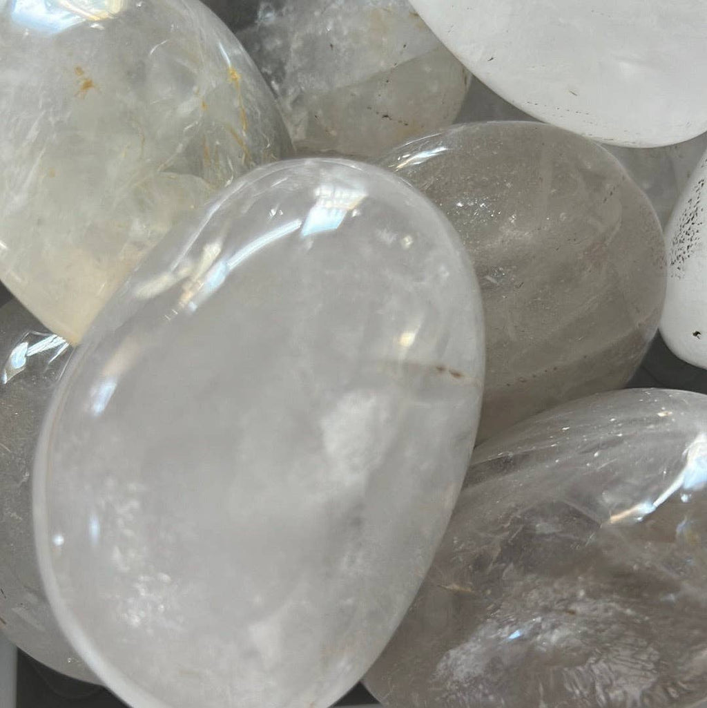 Large Clear quartz Palm Stone