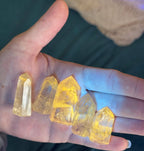 RARE Phantom Powellite UV Reactive Tower Fluorescent Crystal: 41-50 gram Powellite Tower