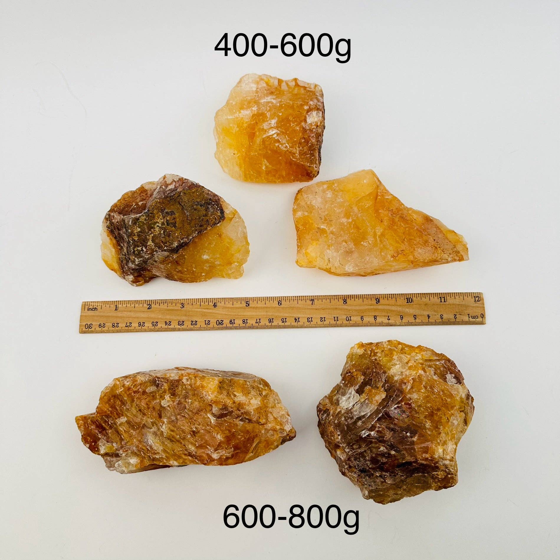 Golden Healer Rough Stone Crystal: 400-600g
