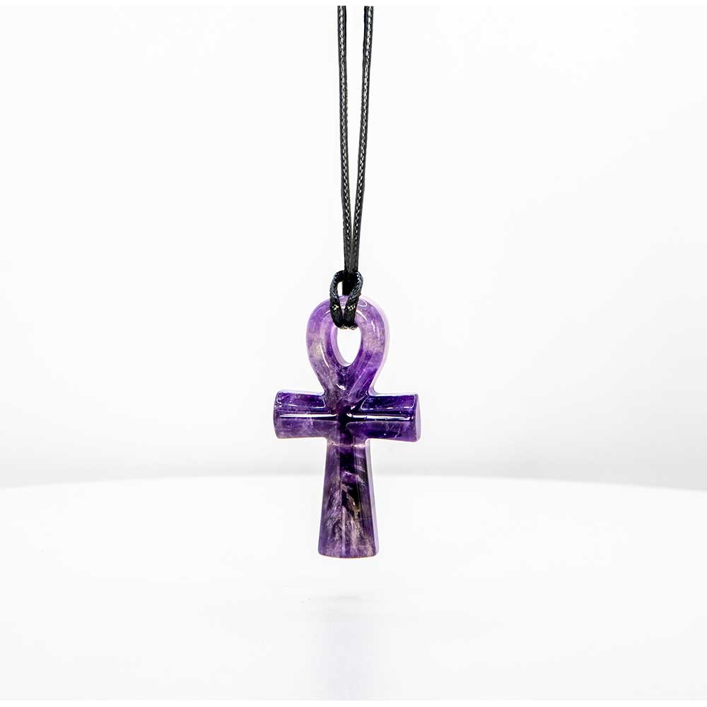 Gemstone Egyptian Ankh Necklace - Amethyst (Each): Amethyst