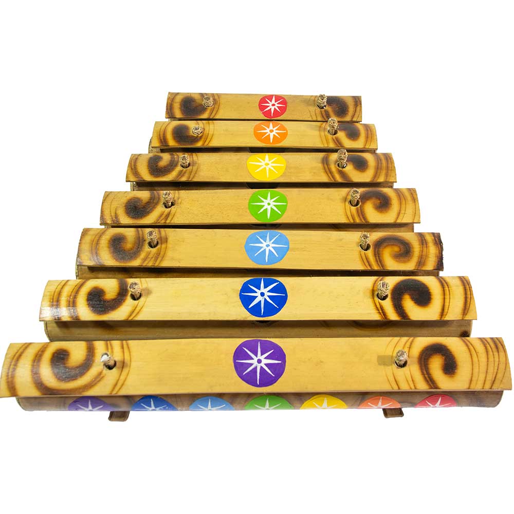 Bamboo Xylophone w/ Hand Painted Chakra