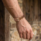 Magnetic Copper Bracelet - Runes - Antique Copper (Each): Copper