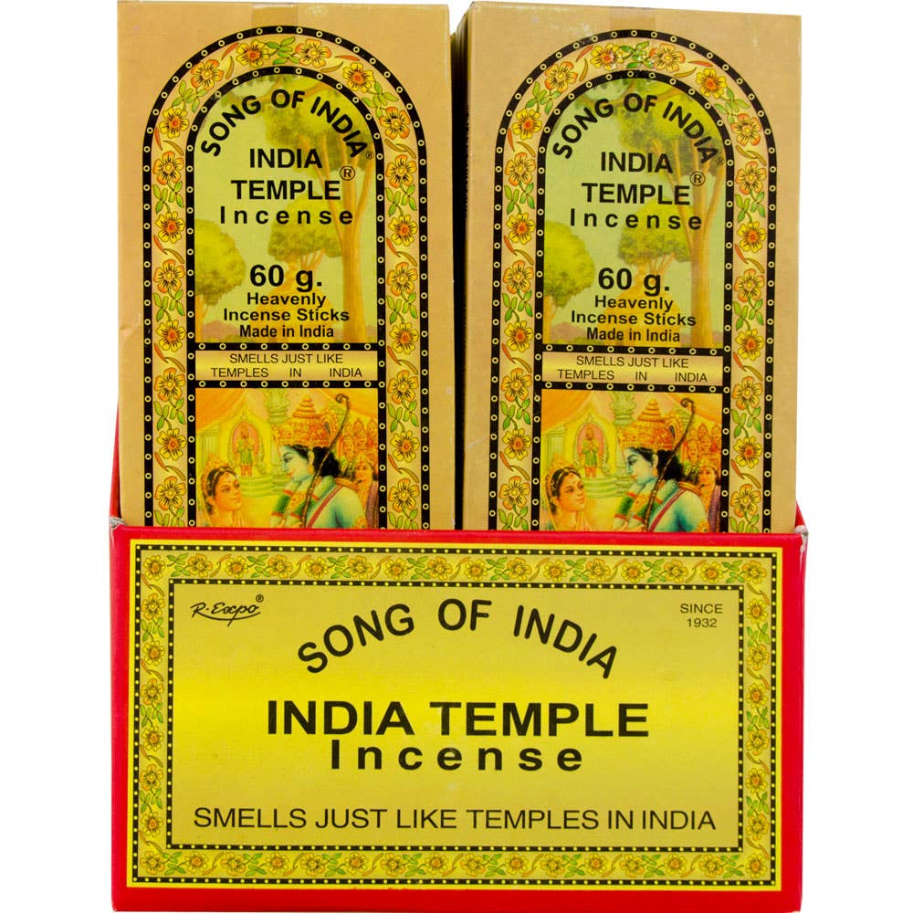 India Temple Incense Display 60 Gr Package