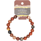 8mm Crystal Gemstone Energy Bead Stretch Bracelets: Labradorite